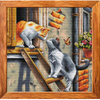 Набір для вишивання хрестиком VOLOSHKA "Поцілунок котиків" (VMC_1023)