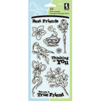 Акриловий штамп Inkadinkado Найкращі друзі - Best Friends (98837)
