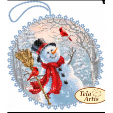 Схема для вишивання бісером Tela Artis Ялинкова іграшка. Снігове знайомство (ВЛ-103)