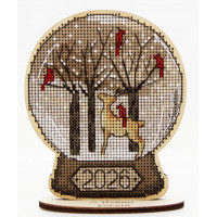 Набір для вишивания хрестиком ФрузелОК Сніжна куля. 2026 (1039)