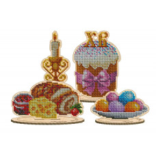 Комплект фігурок інтер'єрних на дерев'яній основі VIRENA "Пасхальний натюрморт" (КФІН_107) Комплект фігурок інтер'єрних на дерев'яній основі VIRENA "Пасхальний натюрморт" (КФІН_107)