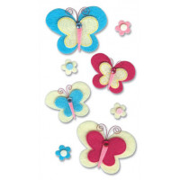 Наклейки фетрові 3D Jolees Boutique Світлі метелики (SPJBLG205)