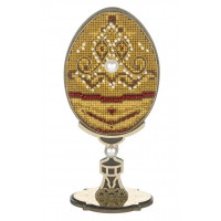 Набір для вишивки нитками на дерев’яній основі «Писанка. Золоте мереживо» FLW-113