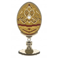 Набір для вишивки нитками на дерев’яній основі «Писанка. Золоте мереживо» FLW-113