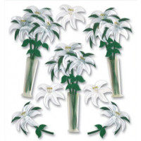 Наклейки блискучі 3D Jolees Boutique Білі лілії (SPJB225)