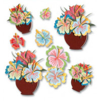 Наклейки блискучі 3D Jolees Boutique Квіти в горщиках (SPJB266)