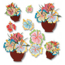 Наклейки блискучі 3D Jolees Boutique Квіти в горщиках (SPJB266)