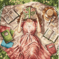 Набір для вишивання хрестиком Luca-S Книжки, квіти та мрії (P114)