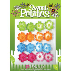 Паперові квіти Petaloo Sweet Petites Mulberry Delphiniums - Fusch/Blue/Orange/Chart (1311-210)