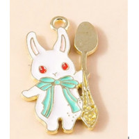 Підвіска (шармик) Only Зайка з ложкою, 3х1,5 см (К-118)