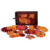 Шовкові квіти Petaloo Daisy Box Blend Large - Retro Orange/Burg (1240-101)