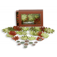 Шовкові квіти Petaloo Daisy Box Blend Small - Retro Green/Brown (1241-100)