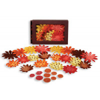 Шовкові квіти Petaloo Daisy Box Blend Small - Yellow/Brown/Orange/Red (1241-224)