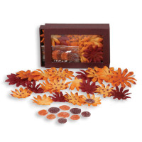 Квіти шовкові Petaloo Daisy Box Blend Small - Retro Orange/Burg. (1241-101)