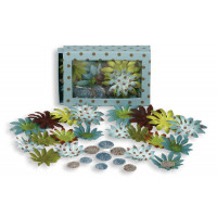 Шовкові квіти Petaloo Daisy Box Blend Small - Guys Blue/Brown (1241-181)