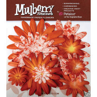 Квіти паперові Petaloo Mulberry St. Daisies Large - Tye Dye Orange (1310-003)