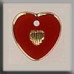 Прикраси Mill Hill Small engraved Heart Red/Gold (12093)