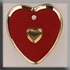 Украшения Mill Hill Medium engraved Heart Red/Gold (12094)