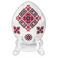 Набір для вишивки нитками на штучній шкірі «Яйце з орнаментом» FLHL-125