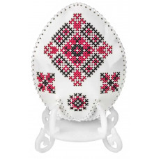 Набір для вишивки нитками на штучній шкірі «Яйце з орнаментом» FLHL-125 Набір для вишивки нитками на штучній шкірі «Яйце з орнаментом» FLHL-125