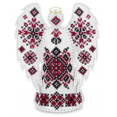 Набір для вишивки нитками на штучній шкірі «Ангел з орнаментом» FLHL-126 Набір для вишивки нитками на штучній шкірі «Ангел з орнаментом» FLHL-126