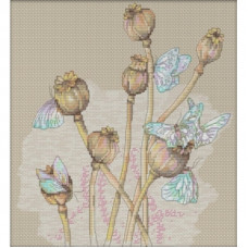 Набір для вишивання хрестиком Дантель Маки з метеликами (126)
