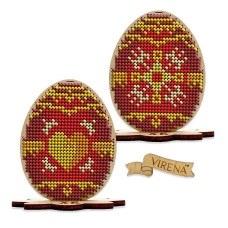 Набір для вишивки на дерев'яній основі VIRENA Пасхальне яйце, символ Любов (ЯПФ_128)