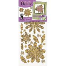 Наклейки HOTP Квіти золото (1834)