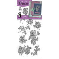 Наклейки HOTP Троянди срібло (1853)