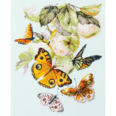 Набір для вишивання хрестиком Magic Needle Метелики на яблуні (130-052)