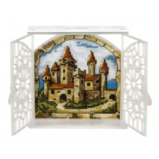 Набір для вишивки нитками на пластиковій основі «Замок на узбережжі» FLX-132
