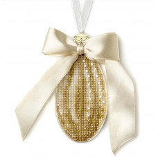 Набір для вишивання нитками на пластиковій основі Чарівна країна «Ялинкова прикраса – Сльозинка зими» FLX-135