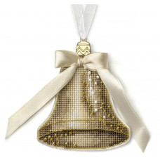 Набір для вишивання нитками на пластиковій основі Чарівна країна «Ялинкова прикраса – Різдвяний дзвін» FLX-137