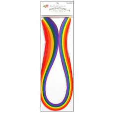 Бумага для квиллинга Разноцветная Assorted Rainbow (1/4) 100 шт. (QUL630)