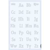 Трафарет багаторазовий універсальний Алфавіти, ROSA TALENT, 13х20 прозорий 0,5мм (№U02)