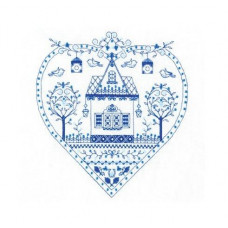 Набір для вишивання хрестиком Panna Оберіг Синє серце (СО-1402)