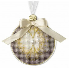 Набір для вишивання нитками на пластиковій основі Чарівна країна «Ялинкова прикраса – Перлинний шар» FLX-142