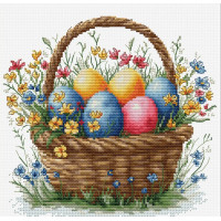 Набір для вишивання хрестиком Luca-S Великодній кошик (B1442)