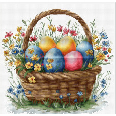 Набір для вишивання хрестиком Luca-S Великодній кошик (B1442)