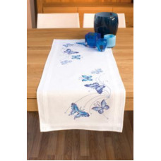 Набір для вишивання хрестиком Vervaco Доріжка на стіл Сині метелики (PN-0145089)