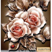 Багатошарова картина з паперу Tela Artis Карамельні троянди (РТ150039)