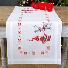 Набор для вышивания крестом Vervaco Дорожка на стол Рождественские эльфы (PN-0150617)