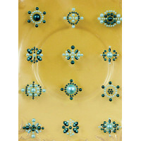 Наклейки з половинок перлів та стразів: Prima, Aqua (530709)