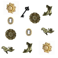 Набір ґудзиків Jesse James Вікторіанські мініатюри (101)