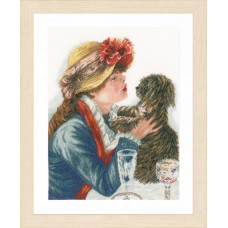 Набір для вишивання хрестиком LanArte Дівчинка та собака (PN-0168607)