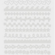 Фігурні смужки Bazzill із картону Bazzil White (JTE30-3004)