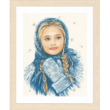 Набір для вишивання хрестиком LanArte Зимова дівчина (PN-0169674)