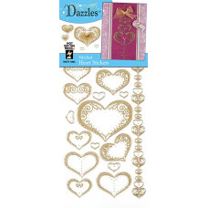 Наклейки під вишивку HOTP Сердечки золото (1864) Наклейки під вишивку HOTP Сердечки золото (1864)