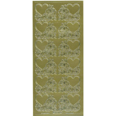 Наклейки Starform Серця і троянди золото (931) Наклейки Starform Серця і троянди золото (931)