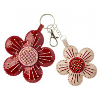 Набір для вишивки бісером на штучній шкірі «Шарм для сумки – Весняні квіти» FLBB-178